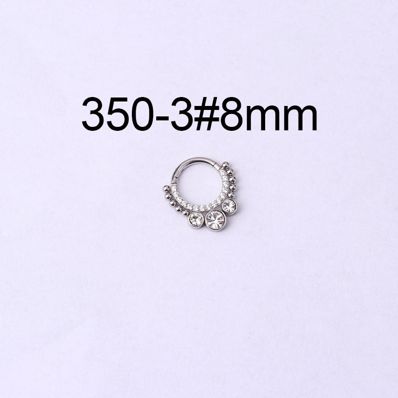 Wholesale Jewelry Fashion Stainless Steel Inlaid Zircon Closed Ring Gooddiy