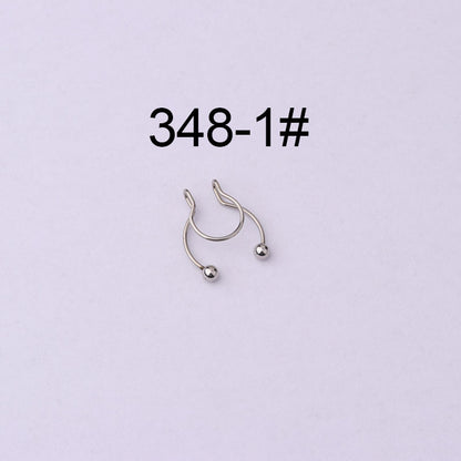 Geometric Metal Plating Nose Ring