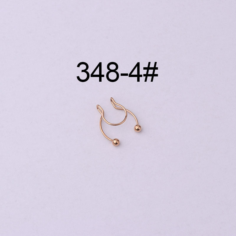 Geometric Metal Plating Nose Ring