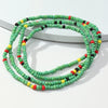 Gooddiy Simple Braided Geometric Hit Color Rice Bead Elastic Anklet Wholesale Jewelry