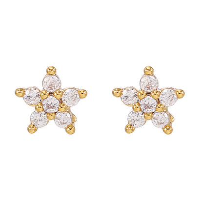 Wholesale Summer Zircon Earrings 18k Gold Color-preserving Jewelry Gooddiy