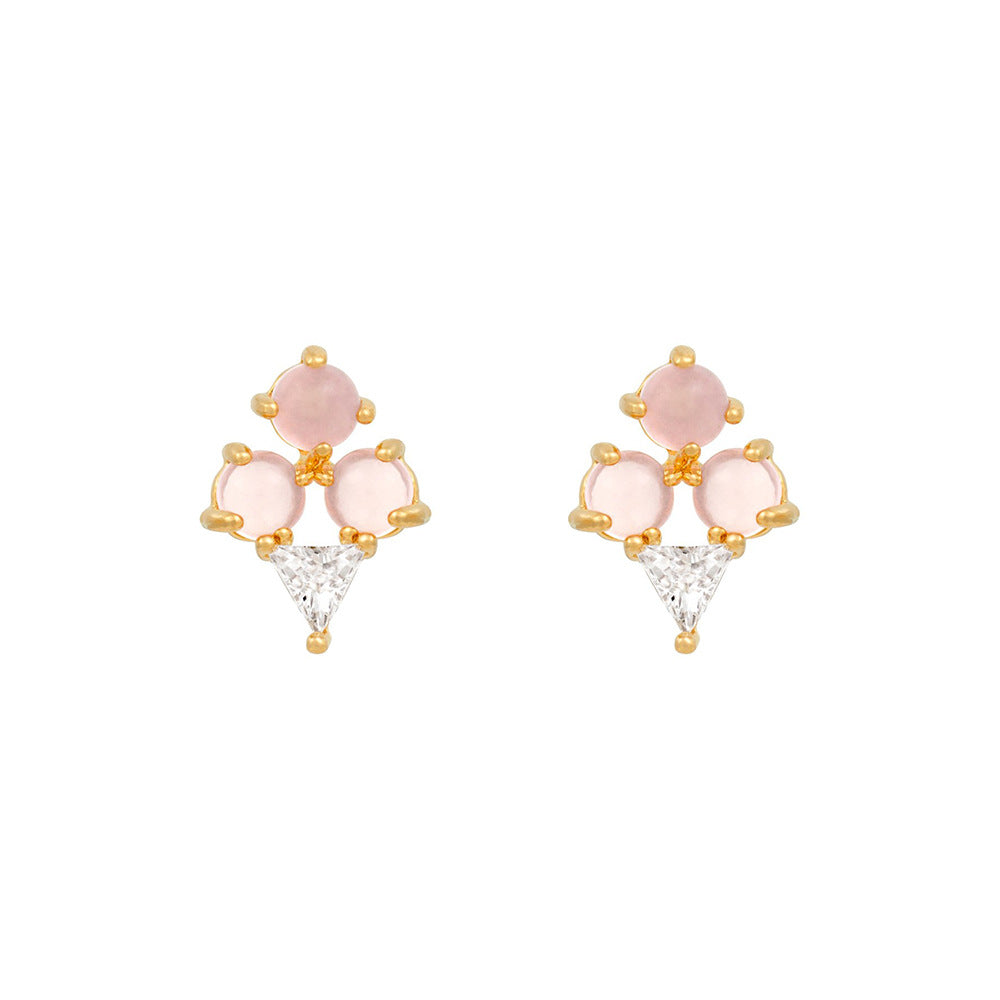 Wholesale Golden Ice Cream Color Zirconium Earrings Gooddiy