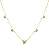 Lady Butterfly Copper Inlay Zircon Women's Necklace