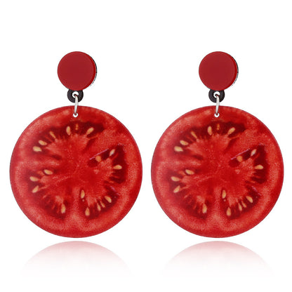 Gooddiy Jewelry Wholesale Simple Fruit Watermelon Strawberry Lemon Cherry Earrings