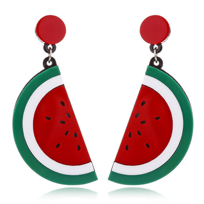 Gooddiy Jewelry Wholesale Simple Fruit Watermelon Strawberry Lemon Cherry Earrings