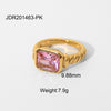 Stainless Steel Zircon Gold Plated