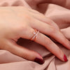 Wholesale Jewelry Micro-inlaid White Zircon Wave Copper Ring Gooddiy