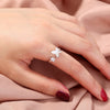 Wholesale Jewelry Micro-inlaid White Zircon Wave Copper Ring Gooddiy