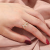 Wholesale Jewelry Micro-inlaid White Zircon Wave Copper Ring Gooddiy