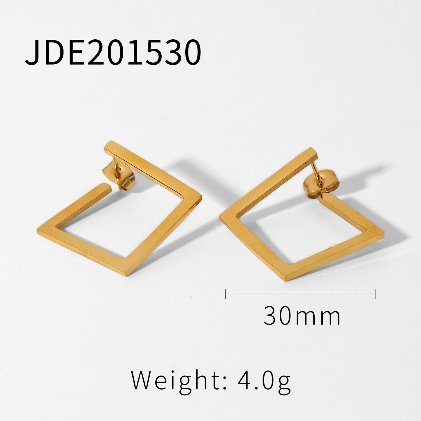 Geometric Plating Stainless Steel No Inlaid Gold Plated Earrings