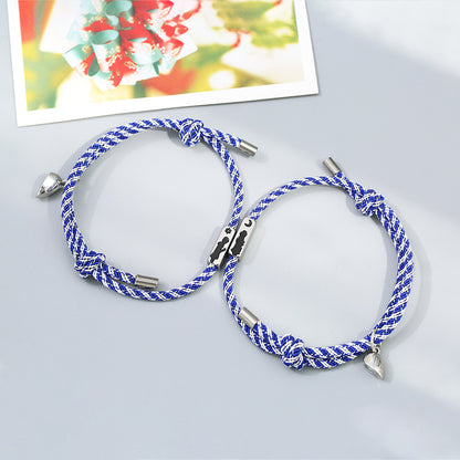 Wholesale Jewelry Couple Magnet Attracts Stainless Steel Bracelet A Pair Of Set Gooddiy