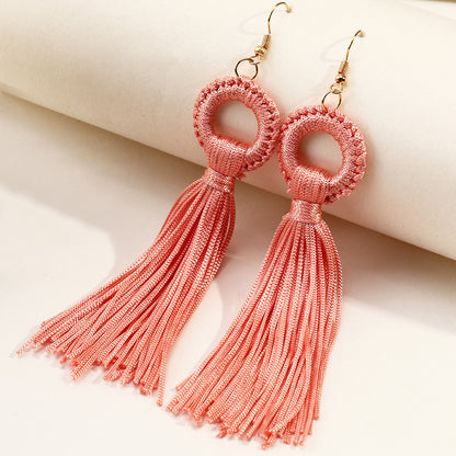 Wholesale Jewelry Bohemian Tassel Long Multicolor Earrings Gooddiy