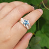 Cute Star Waves Alloy Inlay Zircon Women's Rings