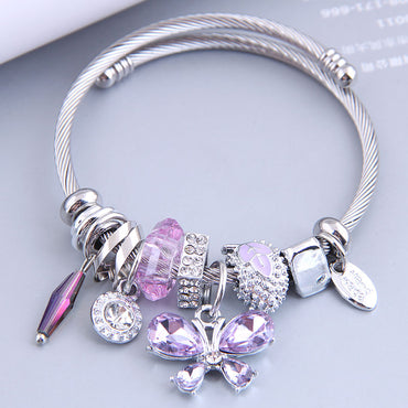 Wholesale Fashion Metal Butterfly Pendant Alloy Bracelet Gooddiy