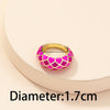 Wholesale Jewelry Enamel Glaze Plaid Ring Gooddiy