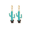 Wholesale Jewelry Geometric Hollow Plant Cactus Earrings Gooddiy