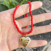 Wholesale Jewelry Color Beaded Heart-shaped Pendant Necklace Gooddiy