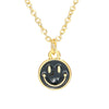 Wholesale Jewelry Smile Face Oil Drop Pendant Copper Necklace Gooddiy