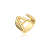 Wholesale New 18k Copper Gold-plated Alphabet Open Ring Gooddiy