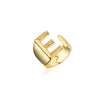 Wholesale New 18k Copper Gold-plated Alphabet Open Ring Gooddiy