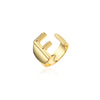 Wholesale New 18k Copper Gold-plated Alphabet Open Ring Gooddiy