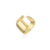 Wholesale New 18k Copper Gold-plated Alphabet Open Ring Gooddiy