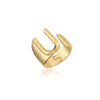 Wholesale New 18k Copper Gold-plated Alphabet Open Ring Gooddiy