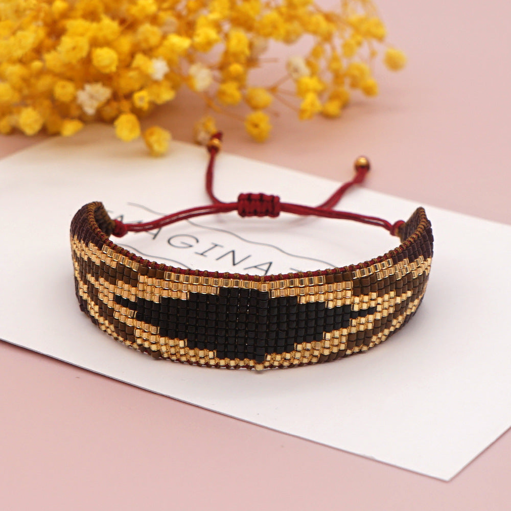 Geometric Miyuki Beads Handmade Woven Ethnic Style Wide Bracelet Wholesale Jewelry Gooddiy