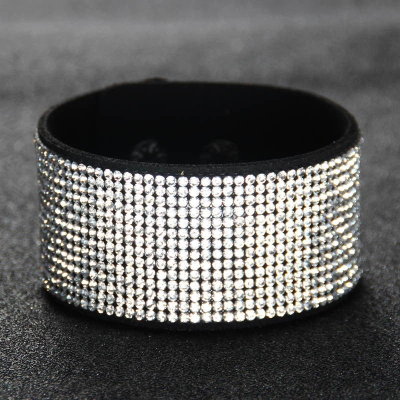 Wholesale Jewelry Retro Full Of Diamond Wide Bracelet Gooddiy