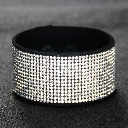 Wholesale Jewelry Retro Full Of Diamond Wide Bracelet Gooddiy