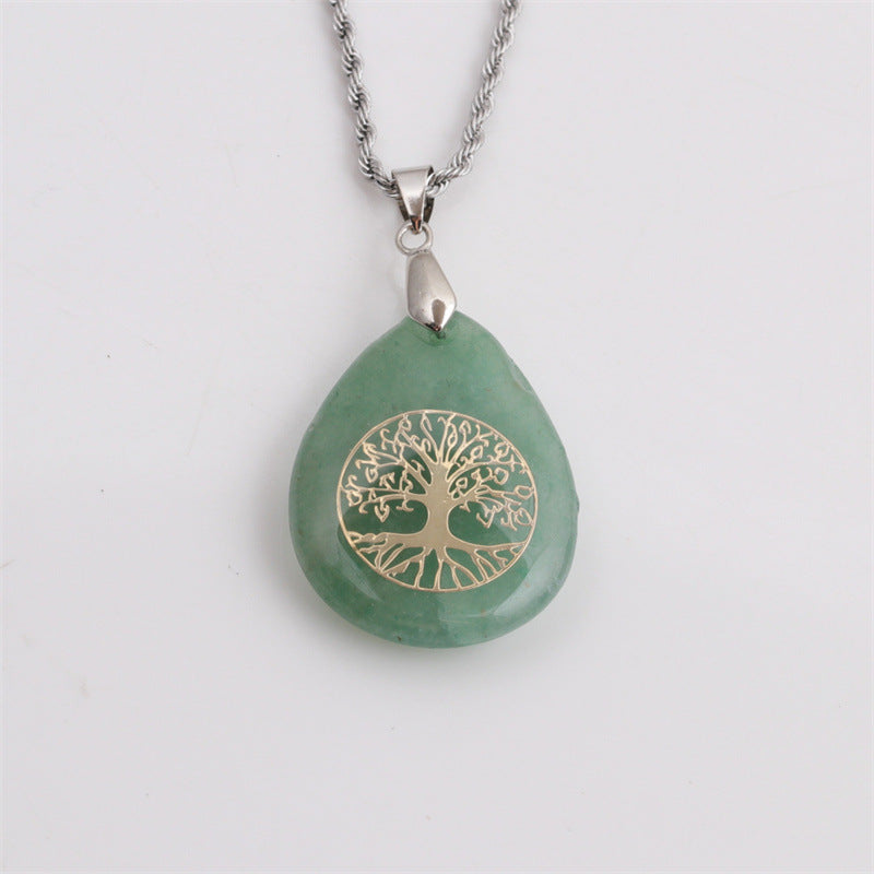 Wholesale New Carving Tree Of Life Drop Pendant Stainless Steel Necklace Gooddiy