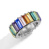 Wholesale Jewelry Geometric Color Diamond Ring Nihaojewelry