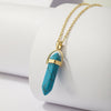 Wholesale New Multicolor Hexagonal Column Natural Stone Pendent Necklace Gooddiy