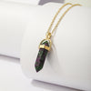 Wholesale New Multicolor Hexagonal Column Natural Stone Pendent Necklace Gooddiy