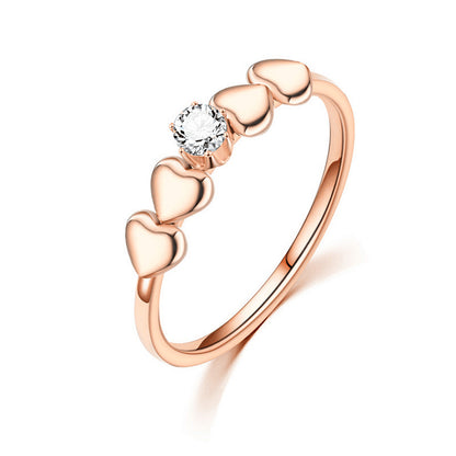 Wholesale Jewelry Heart-shaped Stainless Steel Fine Ring Gooddiy