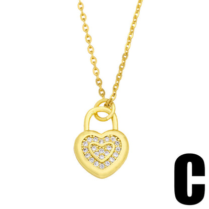 Wholesale Heart-shaped Hollow Moon Madonna Pendant Necklace Gooddiy