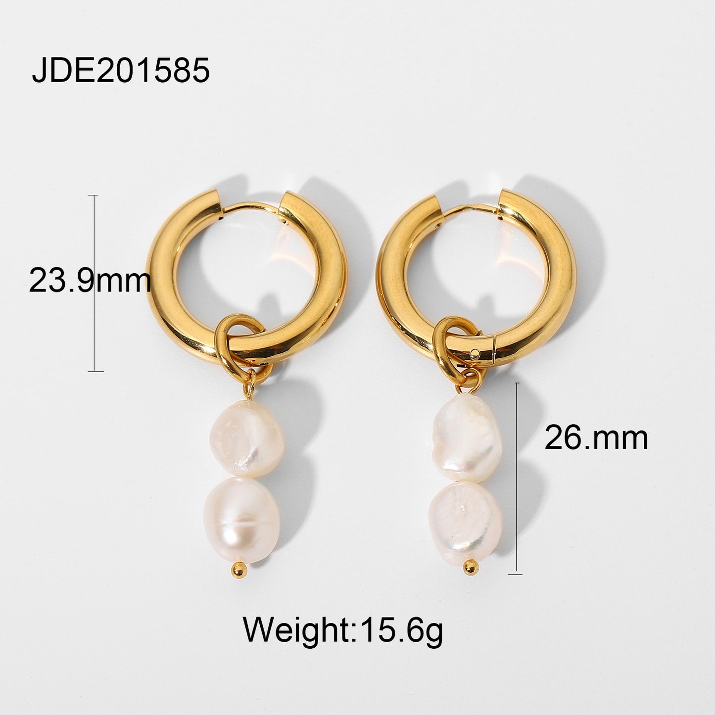 Circle Plating Stainless Steel No Inlaid Gold Plated Earrings