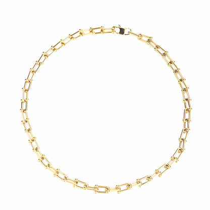 Wholesale Hip-hop Simple Style U Shape Titanium Steel Plating Gold Plated Bracelets