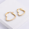 Wholesale Titanium Steel Hollow Heart Earrings Gooddiy