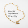 Vintage 18k Gold Ot Buckle Flat Rectangle Chain Link Stainless Steel Necklace Wholesale Gooddiy