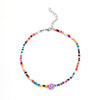 Flower Fruit Color Rice Bead Bohemian Style Short Necklace Wholesale Jewelry Gooddiy