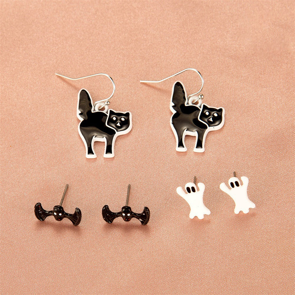 Halloween Skull Pumpkin Lantern Bat Earrings Wholesale Gooddiy