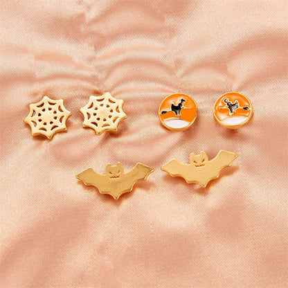 Halloween Skull Pumpkin Lantern Bat Earrings Wholesale Gooddiy