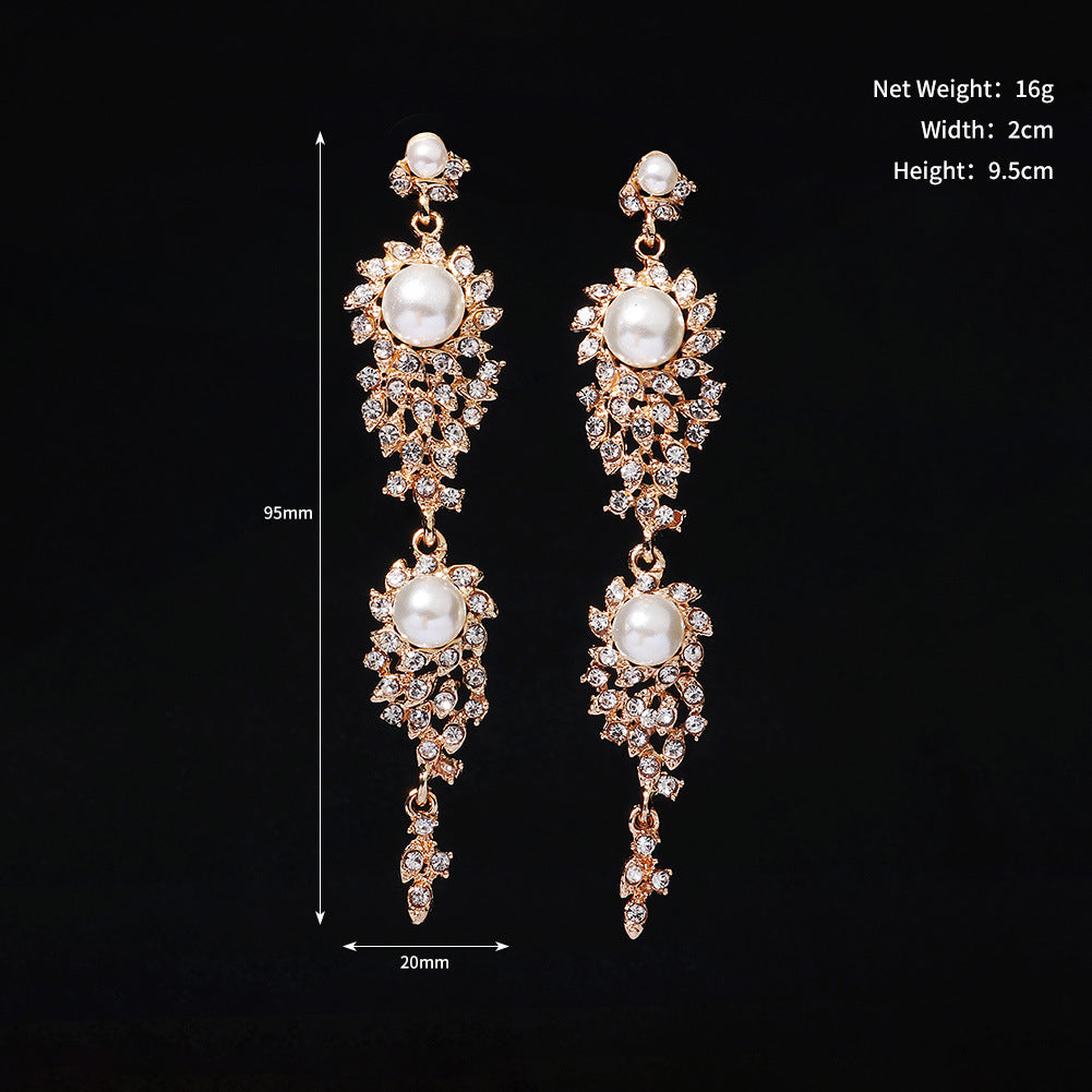 Fashion Alloy Rhinestone Round Drop Earrings Wholesale Gooddiy