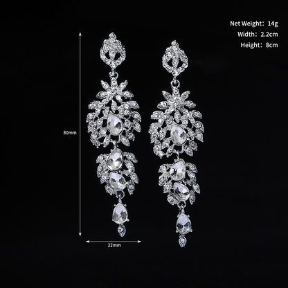 Fashion Alloy Rhinestone Round Drop Earrings Wholesale Gooddiy