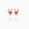 Fashion Animal Brass Artificial Gemstones Earrings Ear Studs