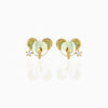 Fashion Animal Brass Artificial Gemstones Earrings Ear Studs