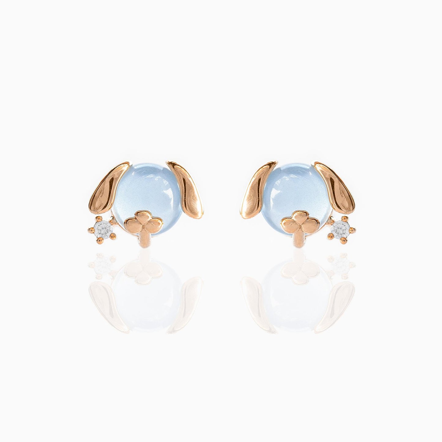 Fashion Animal Brass Artificial Gemstones Earrings Ear Studs