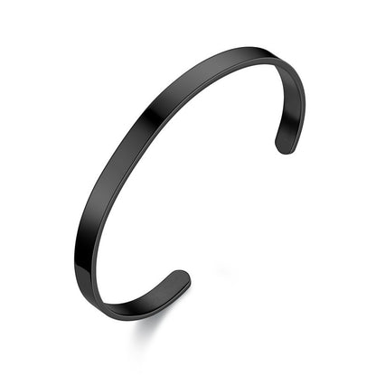 Fashion Titanium Steel C-shaped Light Plate Bracelet Wholesale Gooddiy