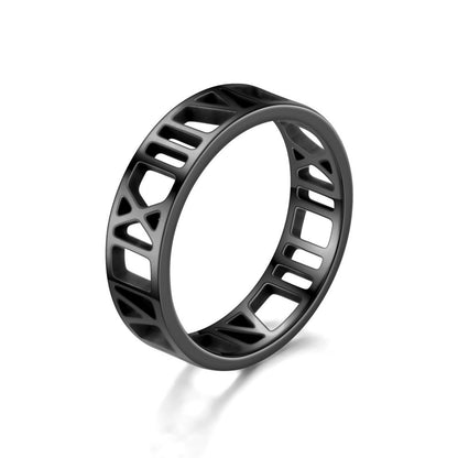 New Simple Stainless Steel Roman Cut Ring Wholesale Gooddiy